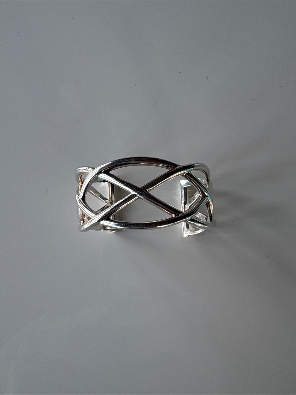 Tiffany & Co. sterling silver woven Celtic knot cuff